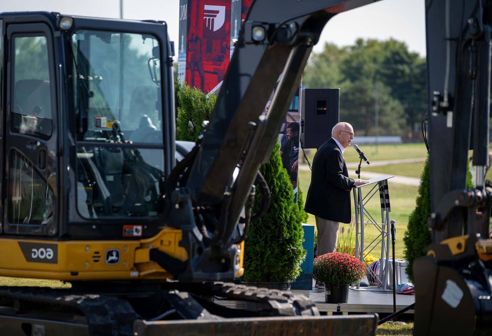 MNU President Dr. David Spittal remarks at Copeland Athletic Complex Groundbreaking
